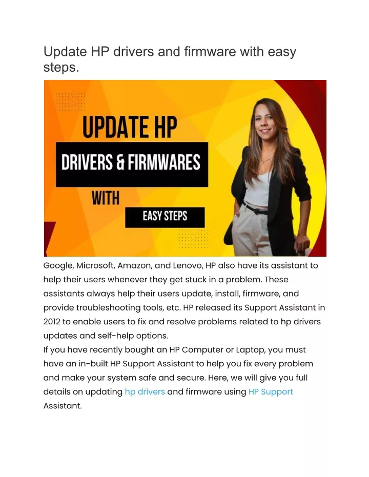 update hp drivers and firmware with easy steps