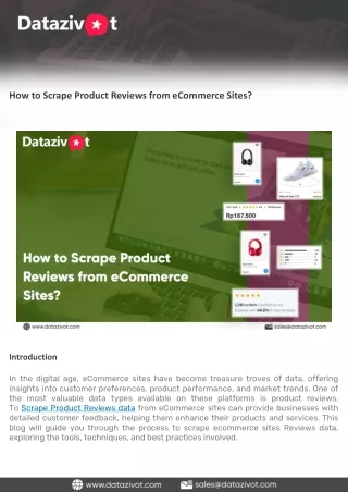 how to scrape product reviews from ecommerce