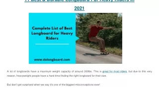 11 best durable longboard for heavy riders in 2021