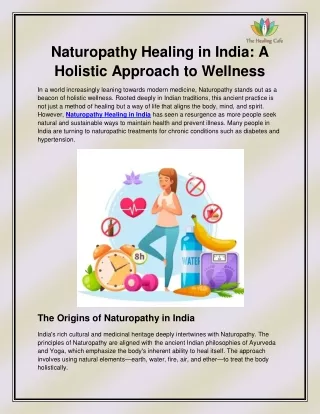 Naturopathy Healing in India