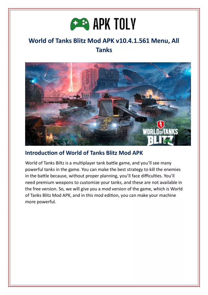 world of tanks blitz mod apk v10 4 1 561 menu