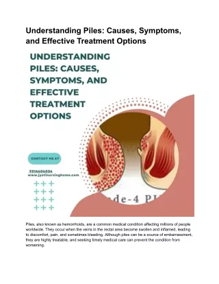 Understanding Piles_ Causes, Symptoms, and Effective Treatment Options