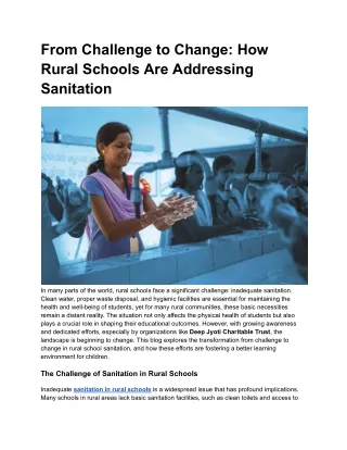 from challenge to change how rural schools