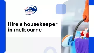 Hire a housekeeper in melbourne