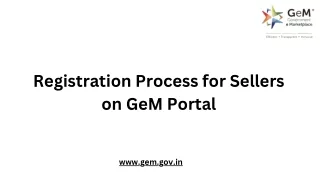 registration process for sellers on gem portal