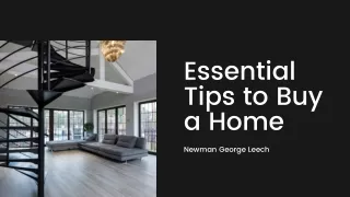 Newman George Leech: Key Tips to Buy a Home in South Africa