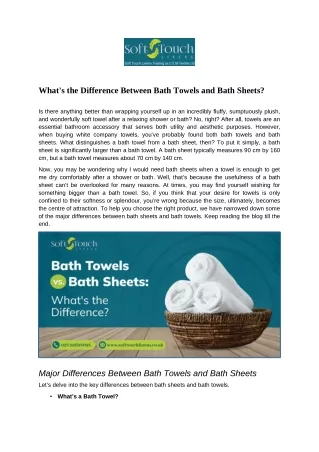 what s the difference between bath towels