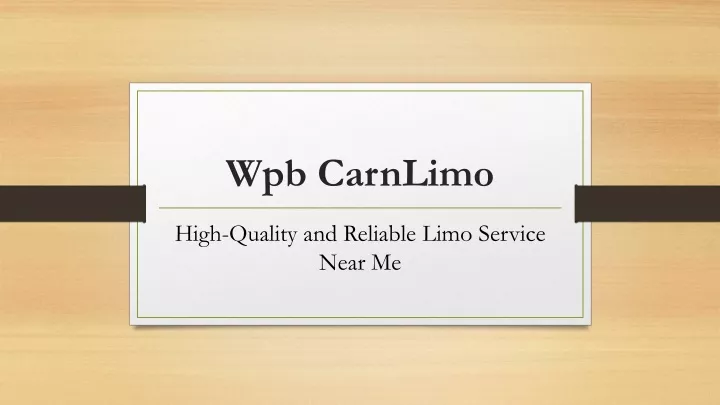 wpb carnlimo