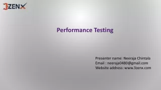 performance testing