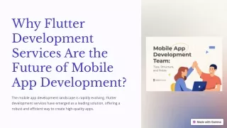Why Flutter Development Services Are the Future of Mobile App Development?