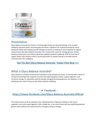 Glyco Balance Australia