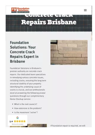 Concrete crack repairs brisbane
