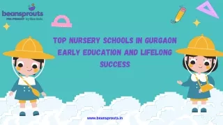 Top Nursery Schools in Gurgaon Early Education and Lifelong Success