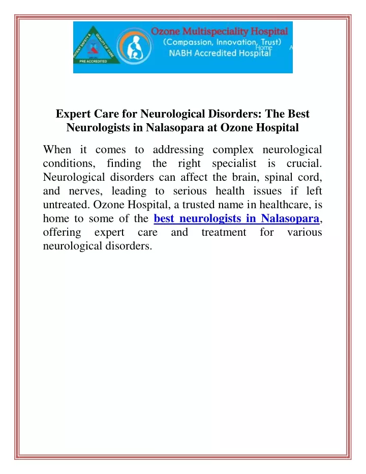 expert care for neurological disorders the best