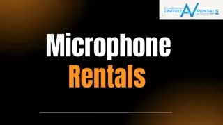 Microphone Rentals & Audio Equipment | United AV Rentals