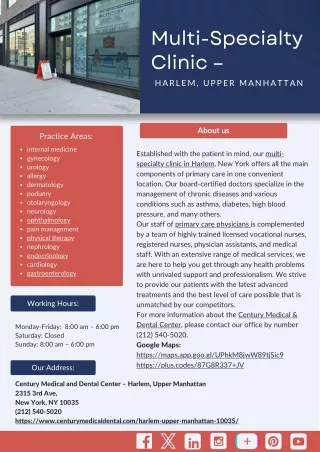 Century Medical & Dental Center – Harlem, Upper Manhattan
