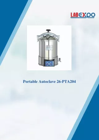 Portable autoclave 0 ~ 60 mins