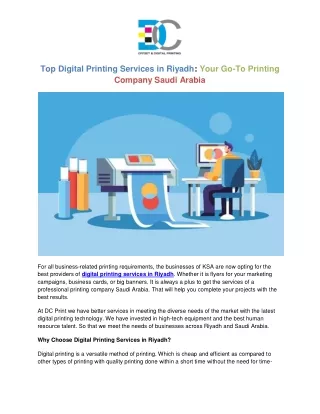 Digital Printing Services in Riyadh