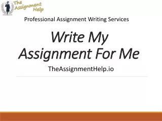write my assignment for me