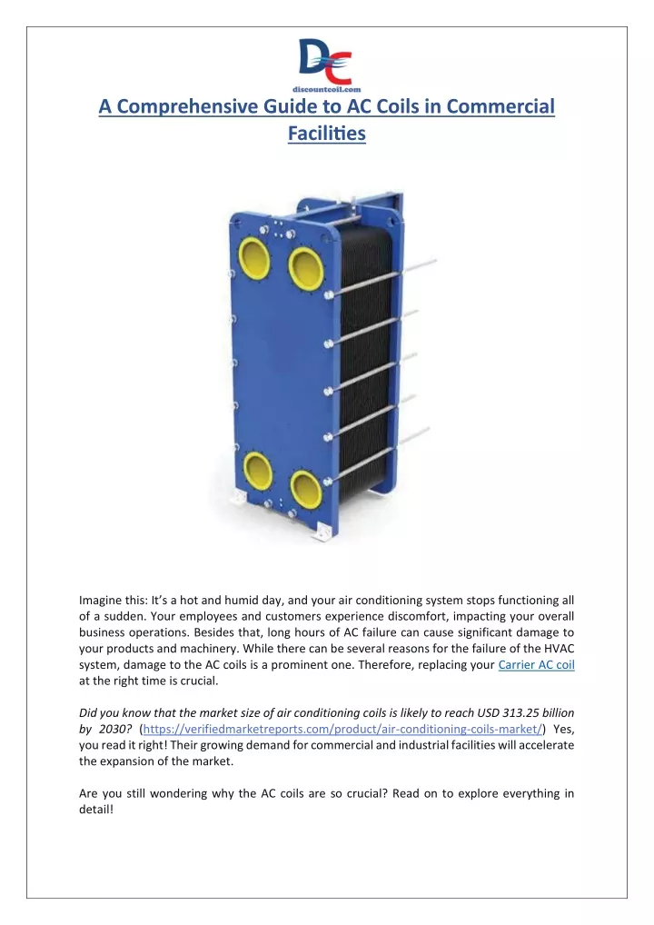 a comprehensive guide to ac coils in commercial