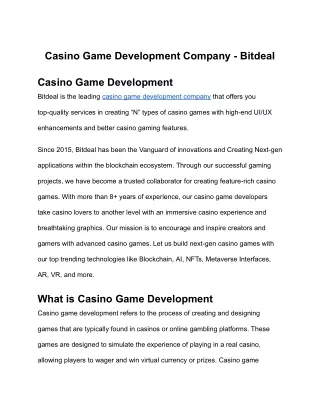 Casino Game Development Company - Bitdeal (1)