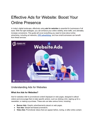 effective ads for website boost your online