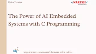 The Power of AI Embedded Systems with C Programming - NareshIT