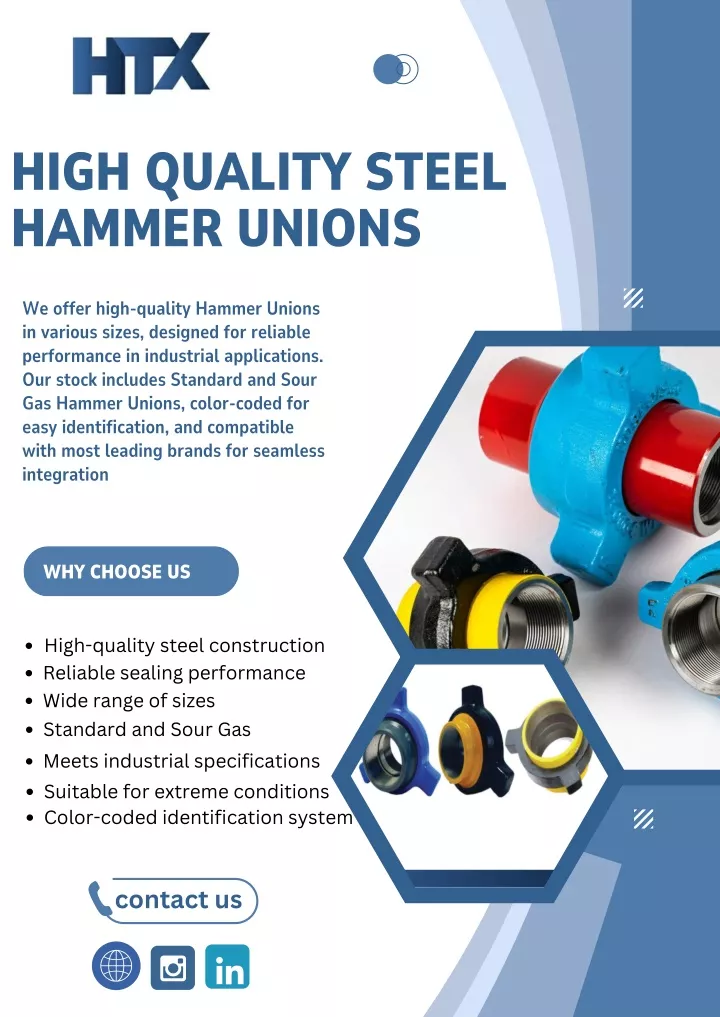 high quality steel hammer unions