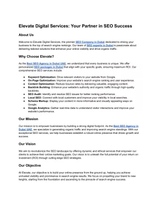 Elevate Digital Services_ Your Partner in SEO Success