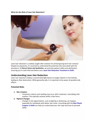 What Are the Risks of Laser Hair Reduction