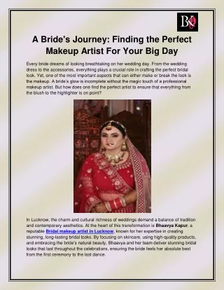 Bridal makeup artist in Lucknow