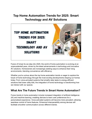 Top Home Automation Trends for 2025_ Smart Technology and AV Solutions