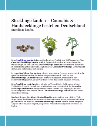 stecklinge kaufen cannabis hanfstecklinge
