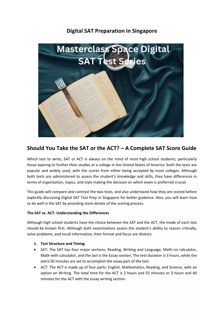 digital sat preparation in singapore