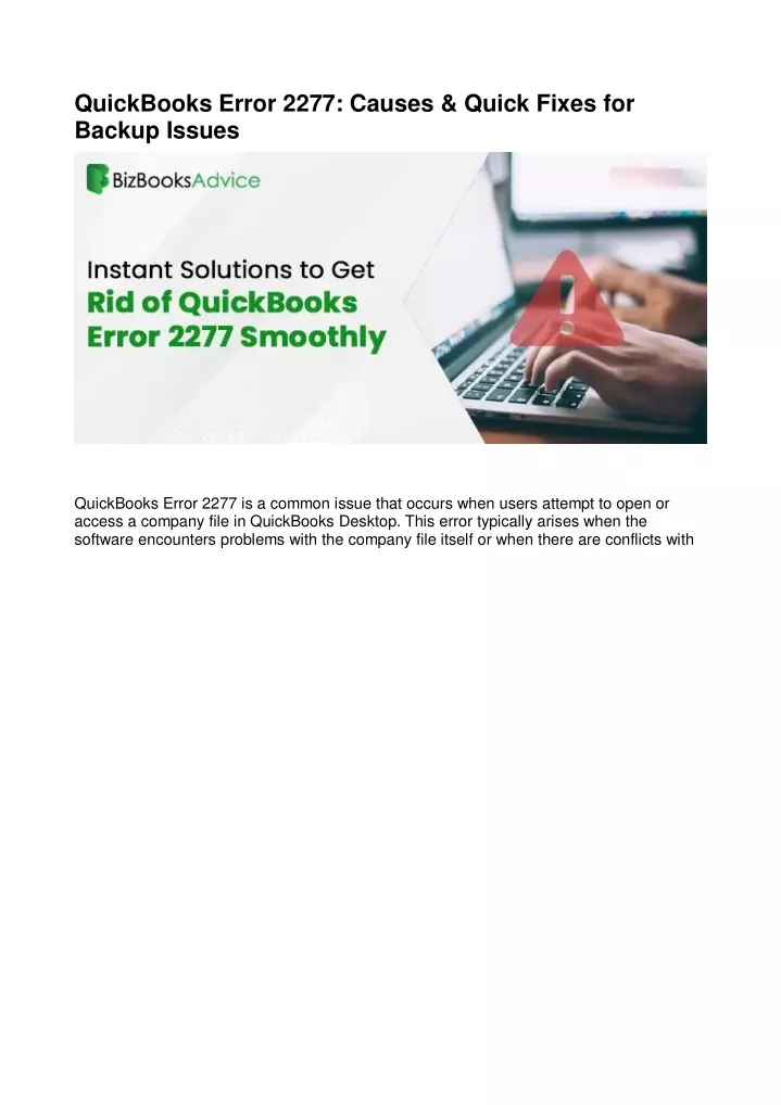 quickbooks error 2277 causes quick fixes