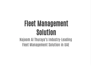 fleet management solution najoom al thuraya