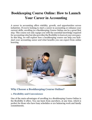 Bookkeeping Course Online: How to Launch Your Career in Accounting