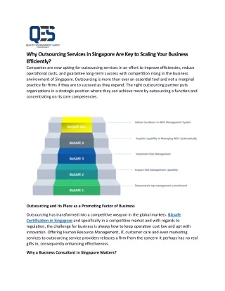 why outsourcing services in singapore