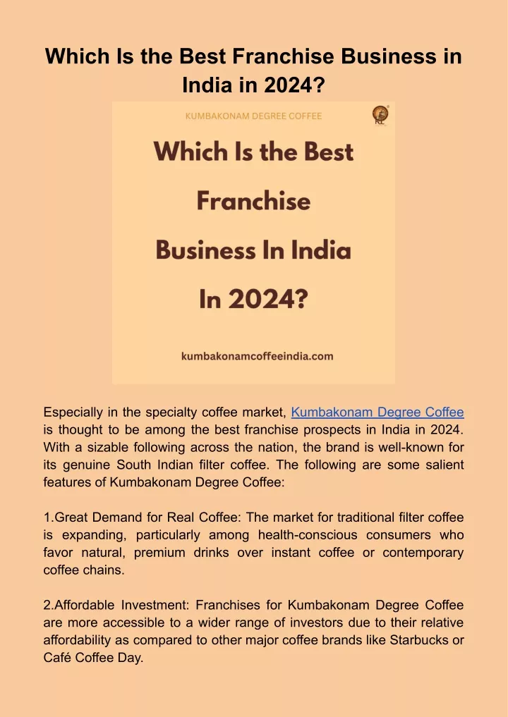 which is the best franchise business in india