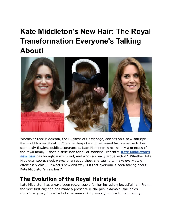 kate middleton s new hair the royal