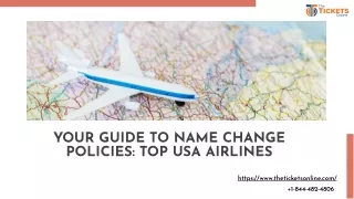 Your Guide to Name Change Policies Top USA Airlines