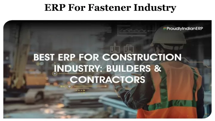 erp for fastener industry