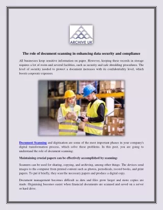 the role of document scanning in enhancing data