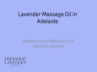 Lavender Massage Oil in Adelaide