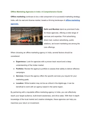 offline marketing agencies in delhi, offline marketing in mumbai