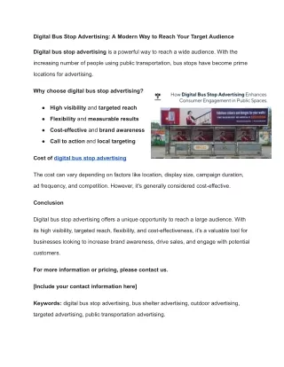 Digital Bus Stop Advertising_ A Modern Way to Reach Your Target Audience - Google Docs