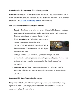 Ola Cabs Advertising Agency_ A Strategic Approach - Google Docs