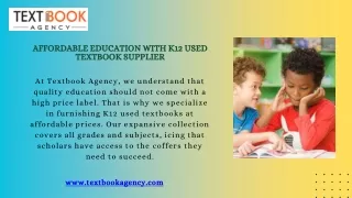 Affordable Education with K12 Used Textbook Supplier