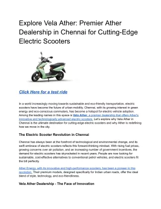 _Explore Vela Ather_ Premier Ather Dealership in Chennai for Cutting-Edge Electric Scooters