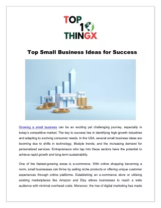 Top Small Business Ideas for Success-----